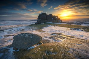 A view of Dartmoor in winter